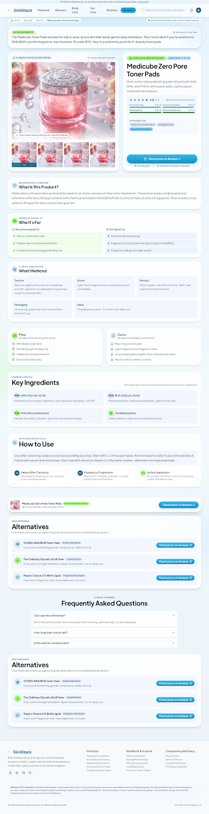 In-Depth Review screen